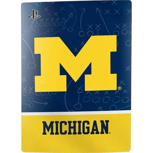 University of Michigan Jersey Split PS5 Digital Edition Console Skin